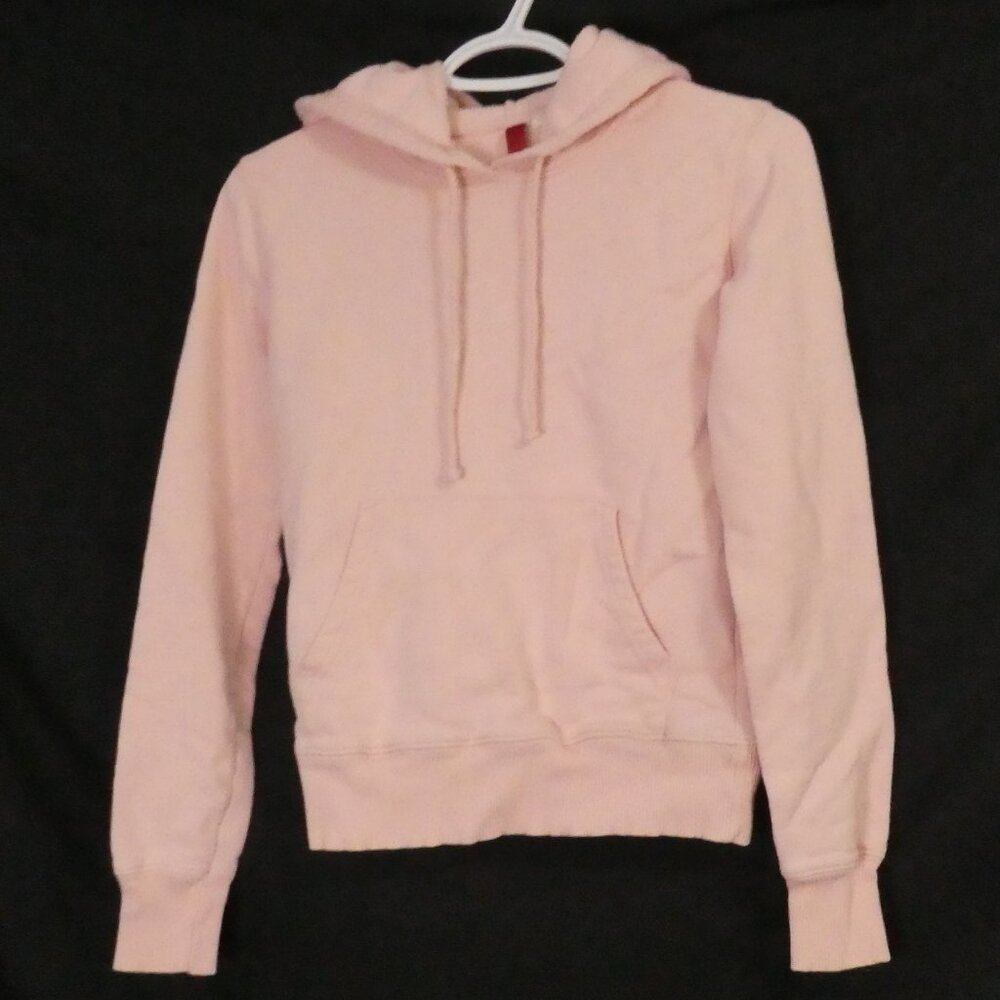 H&M | size 8 | Classic Pink Cotton Hoodie with Pocket and Drawstrings